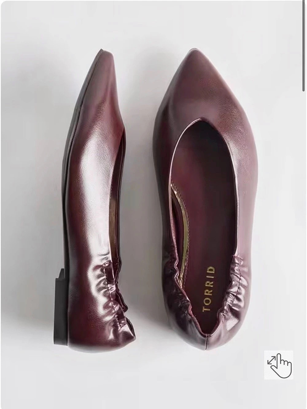 Torrid Scrunch Back Pointed Toe Flat (WW)